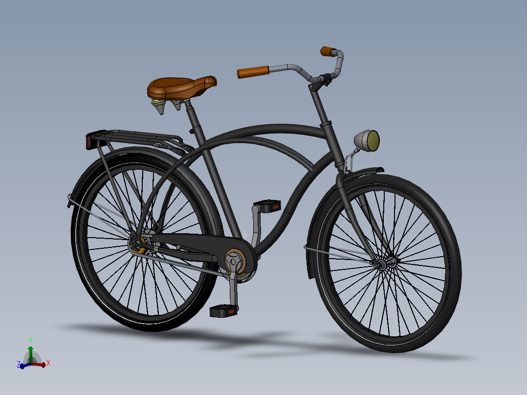 3---自行车2STEP三维图纸模型设计图纸