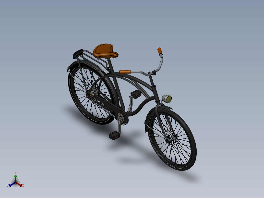 3---自行车2STEP三维图纸模型设计图纸正等轴测图