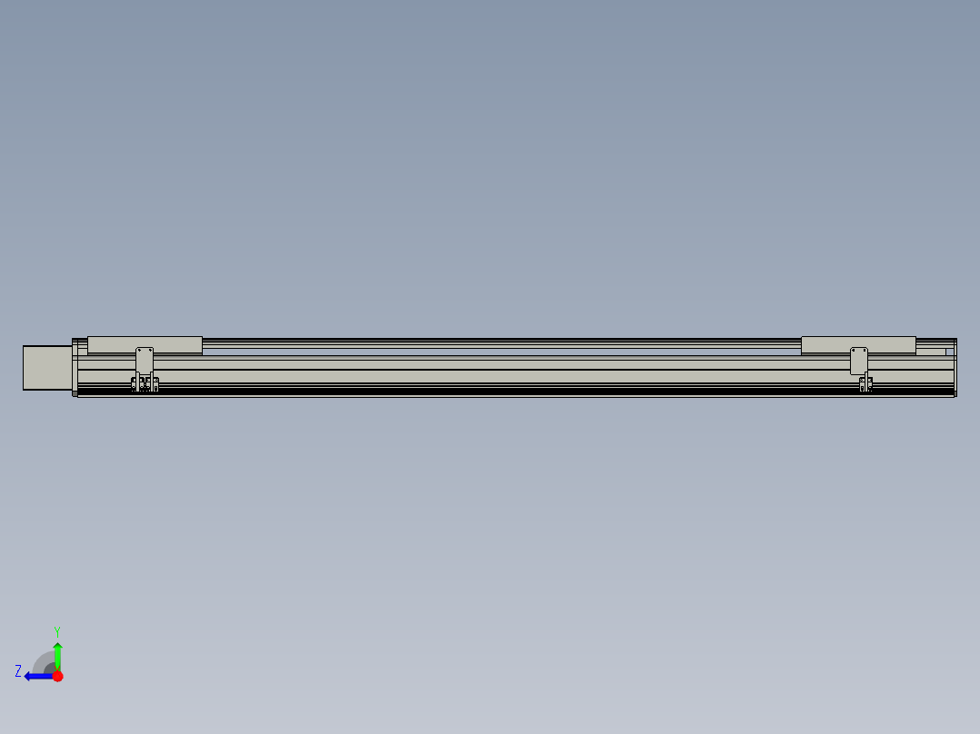 直线模组LHB21-L40-S1400-R(B)设计图纸右视图