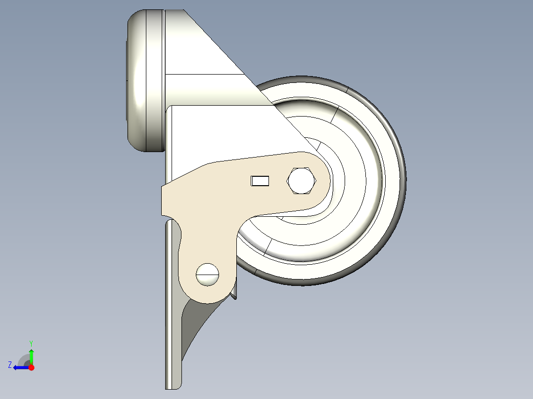 型材-KJN 50 GREY M10 50MM WHEEL右视图