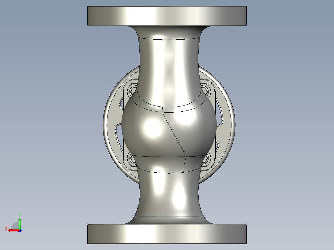 球心阀2STEP _ IGES后视图