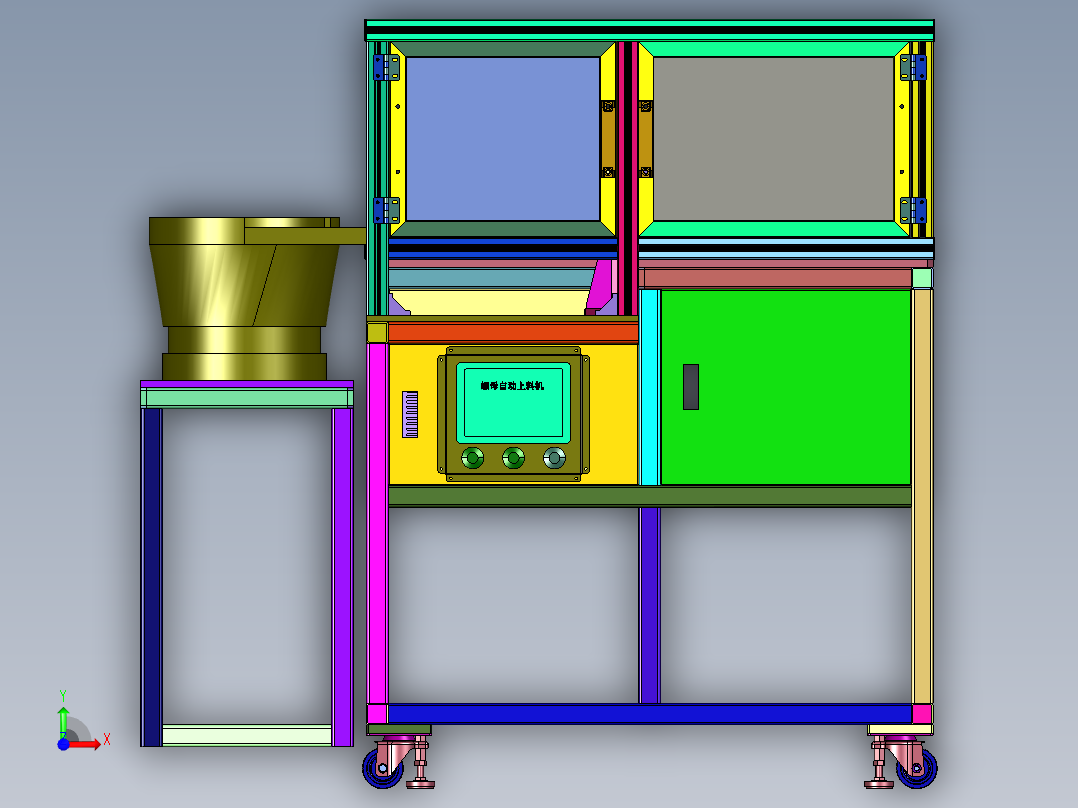 工装板螺母预埋机前视图