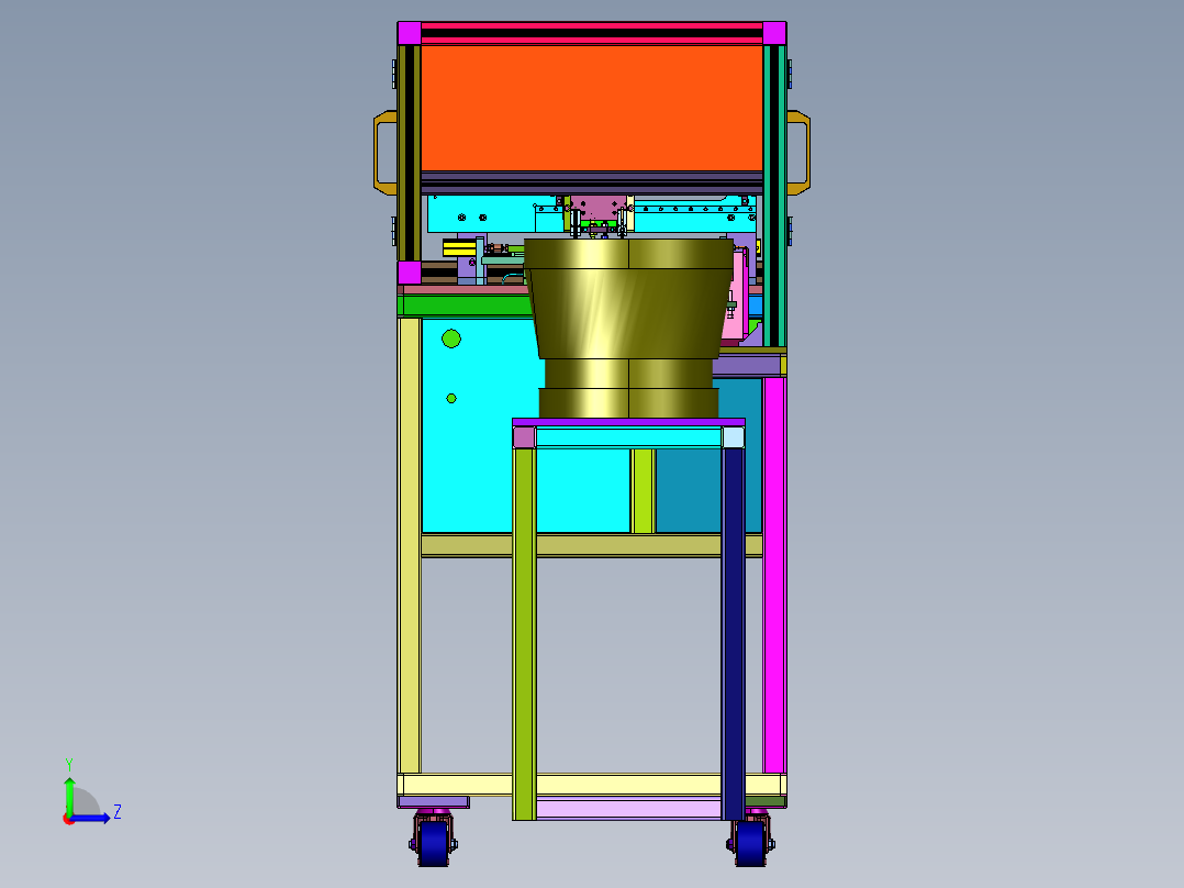 工装板螺母预埋机左视图