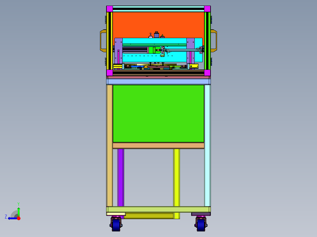 工装板螺母预埋机右视图