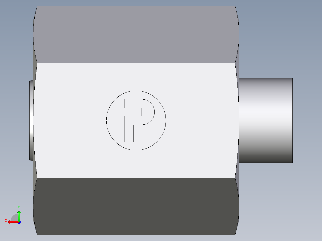 卡套式工业通用硬管接头EO_Blanking_plug_with_nut_for_cones_VKAM06LCF后视图