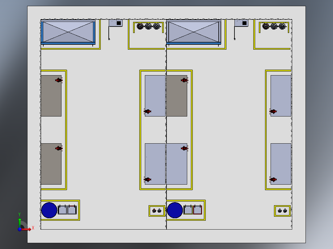 办公室布局前视图