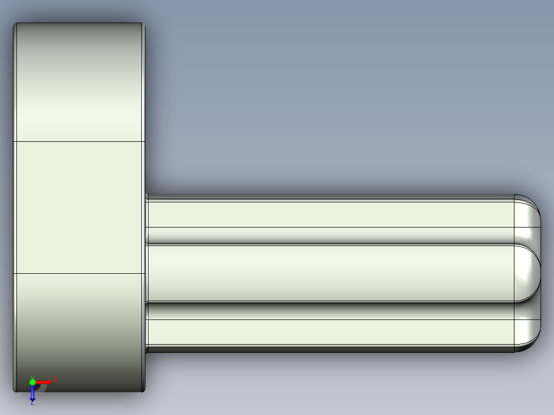 气缸电机-2853 Old Grey Technic Engine Crankshaft俯视图