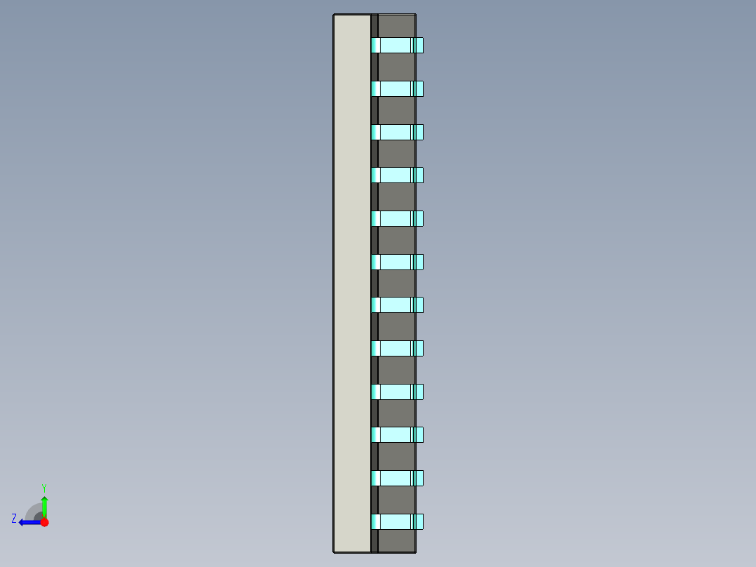 元器件3D封装SOIC24W46右视图