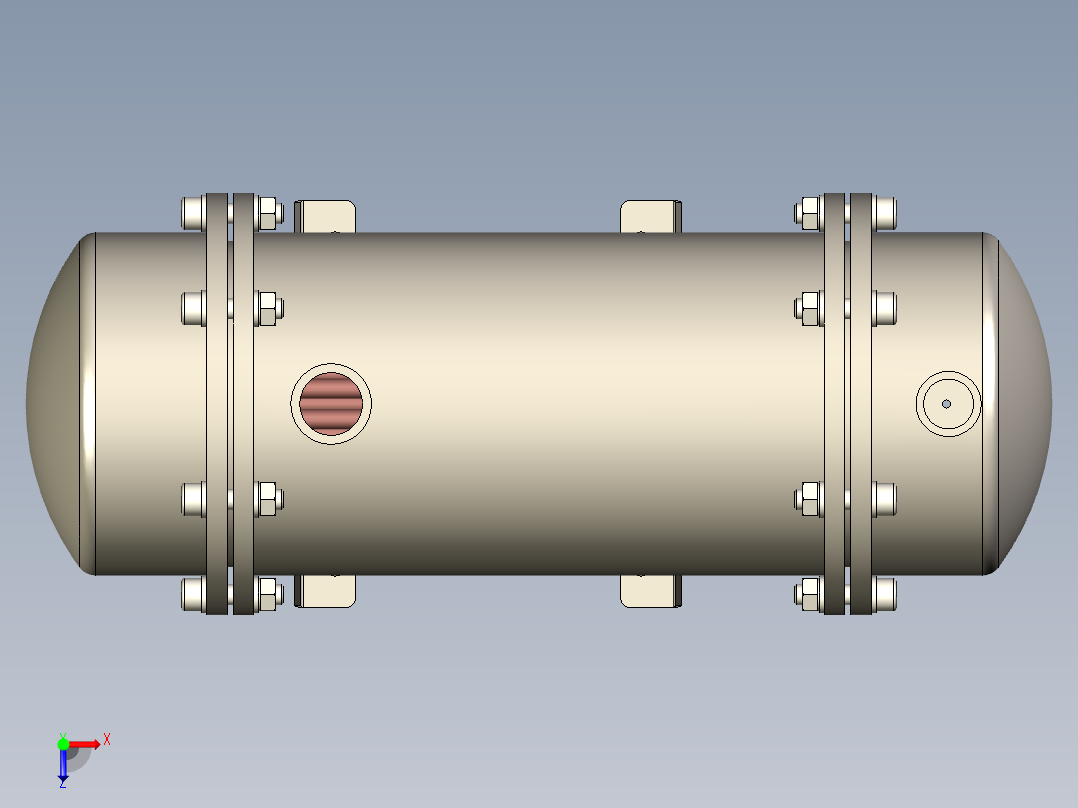 热交换器俯视图