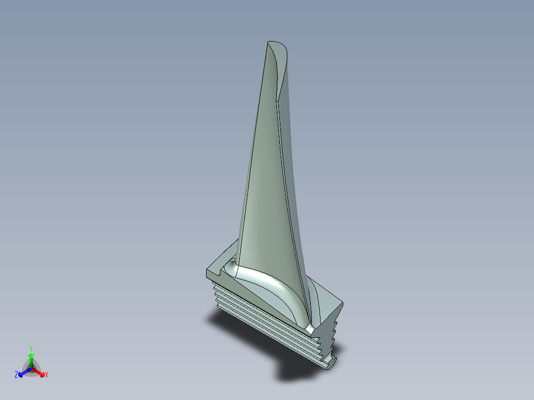 涡轮 叶片 涡扇 (36)正等轴测图
