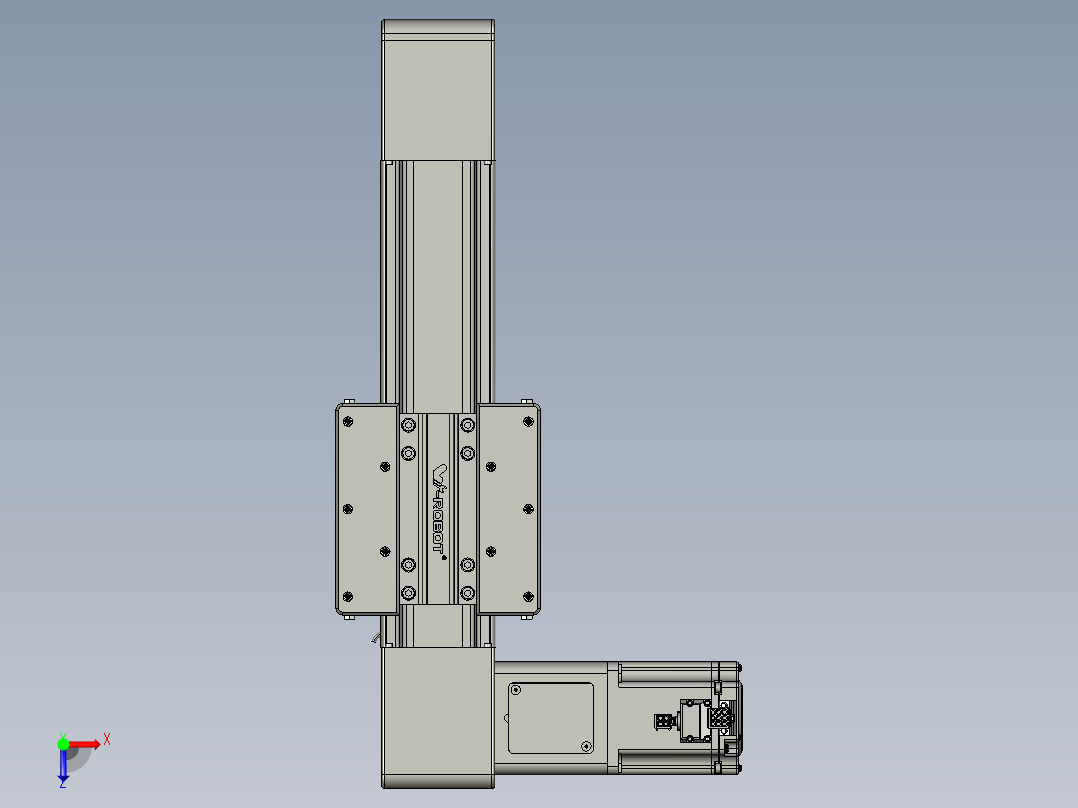 威洛博直线电机模组EB8-L200-S150-L-P75-MS3俯视图