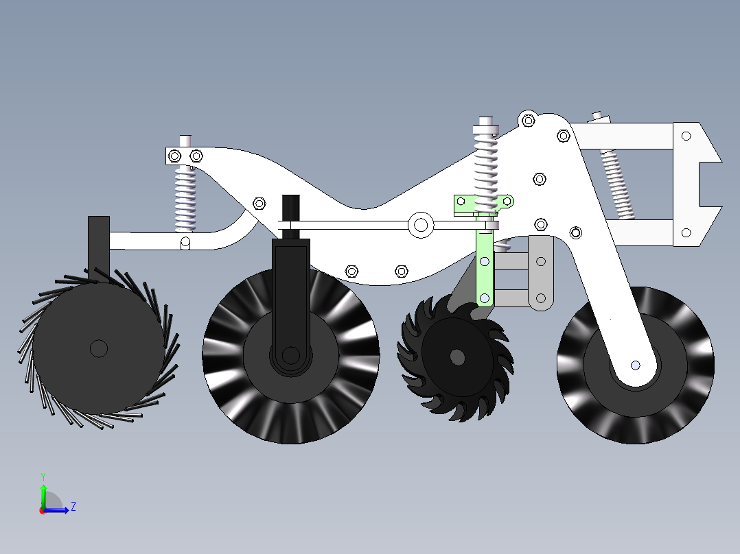 条带整耕机sw16可编辑左视图