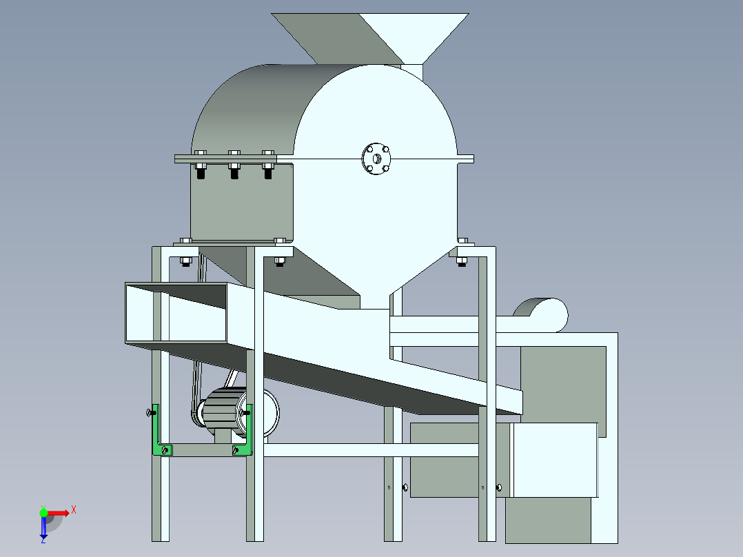 核桃去壳机（cad+pro+说明书）俯视图