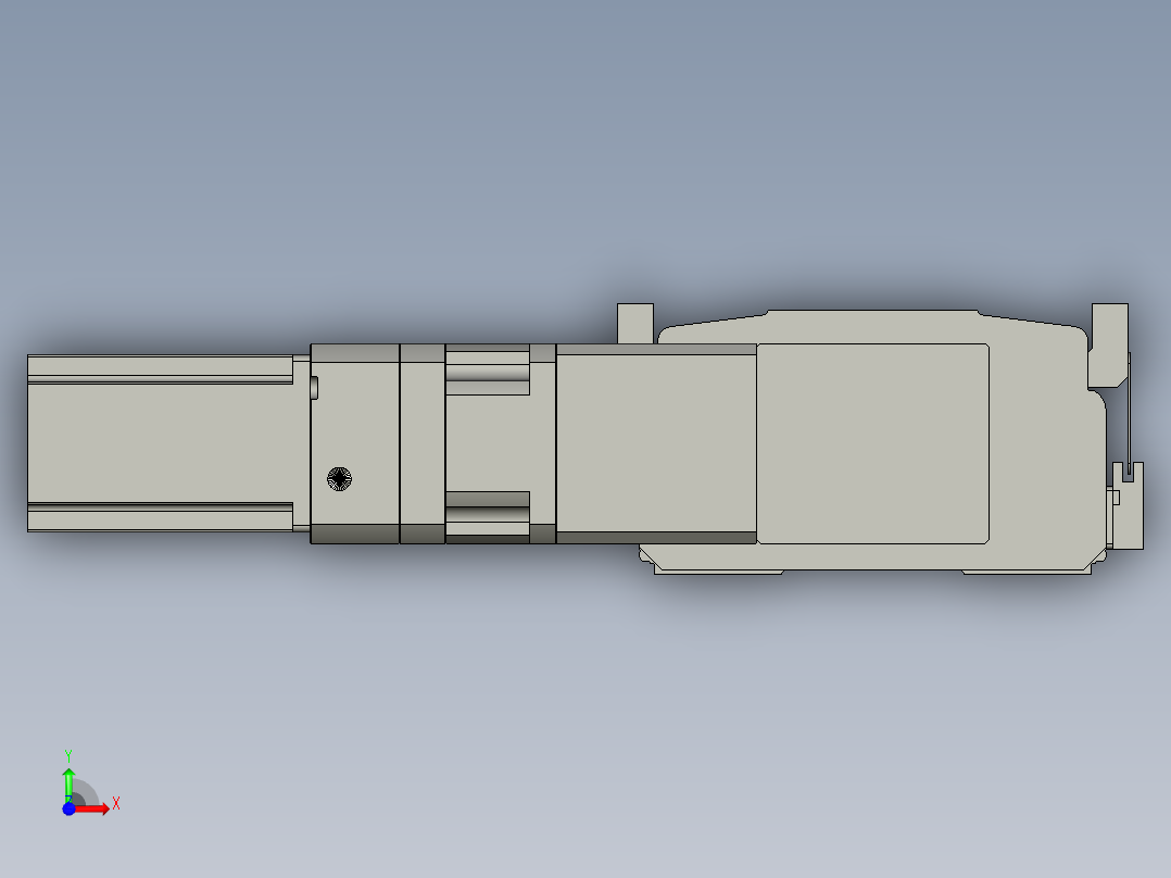 直线模组LHB21-L40-S1600-R(B)设计图纸前视图