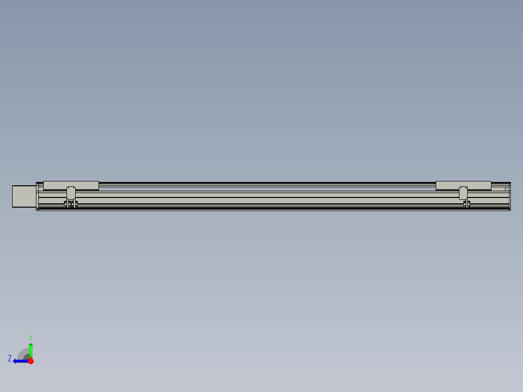 直线模组LHB21-L40-S1600-R(B)设计图纸右视图