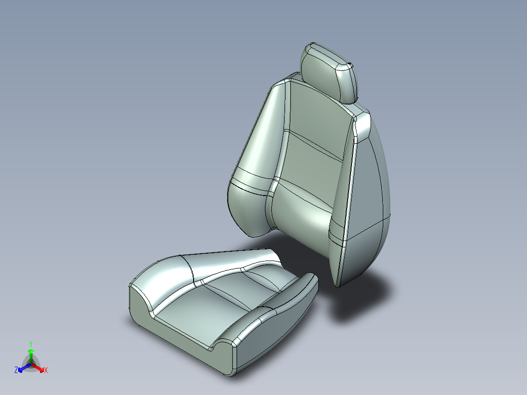 汽车座椅 (18)正等轴测图
