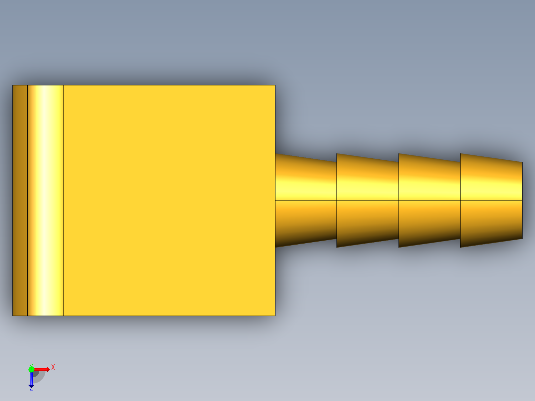 倒齿式工业管接头Hose Barb 90Deg Elbow to Male Pipe 129HB-4-6俯视图