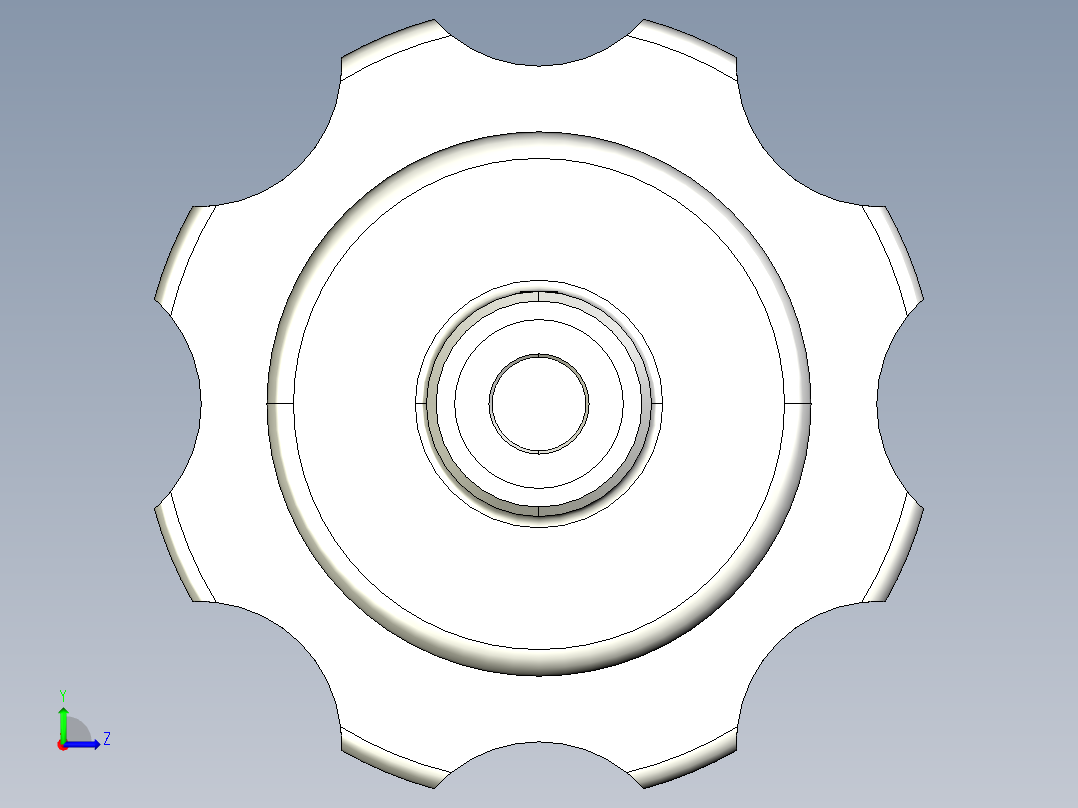 工程塑膠手輪(安裝重力指示器用)VHT,VHT.INOX-3D多系列多零件图纸模型左视图