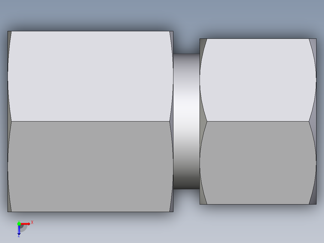 卡套式工业通用硬管接头EO_Swivel_connector_GAI12LR71俯视图