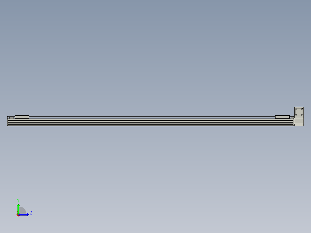 直线模组WG-LHB12-S2000-RU设计图纸左视图