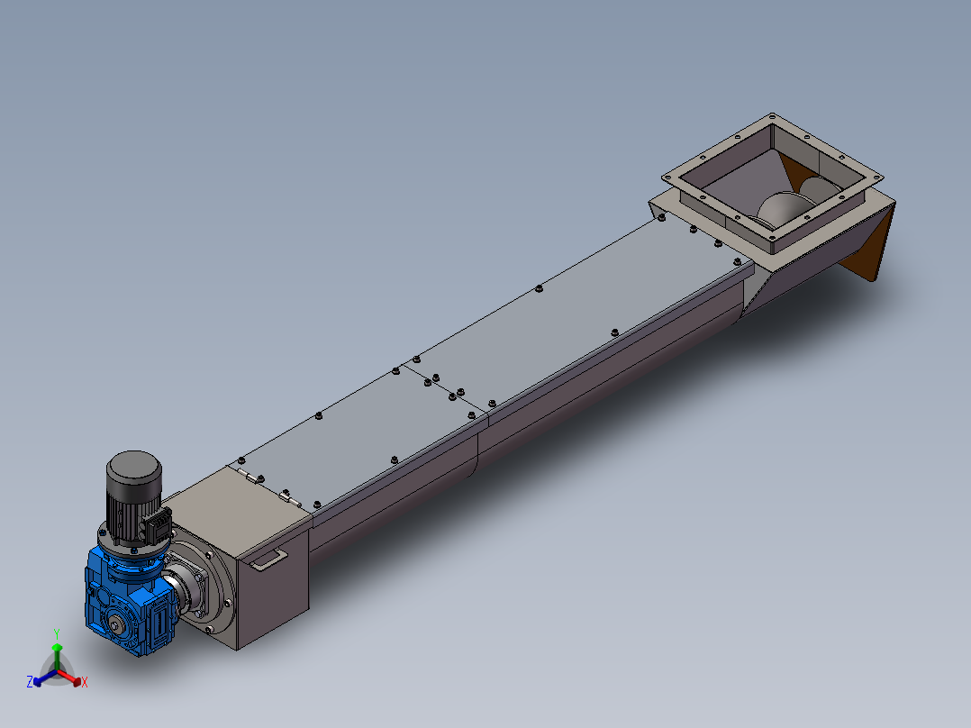 螺旋输送机正等轴测图