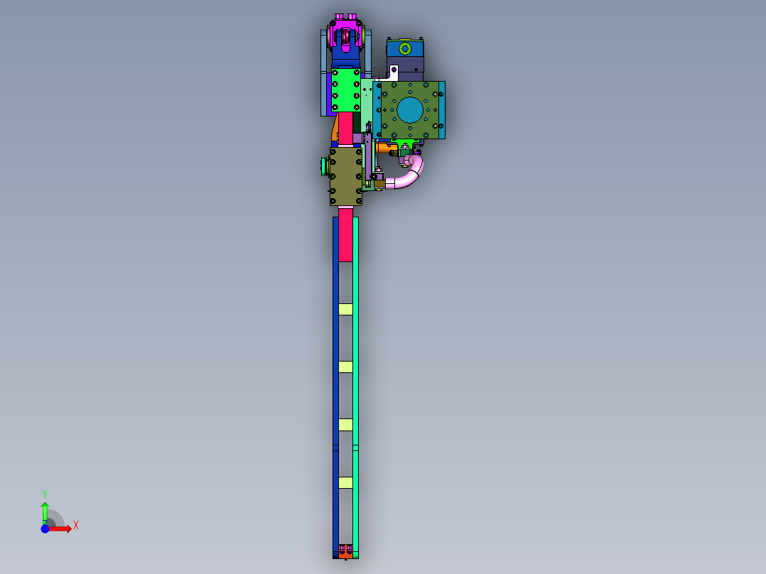 汽车车身点焊焊接机器人焊钳前视图