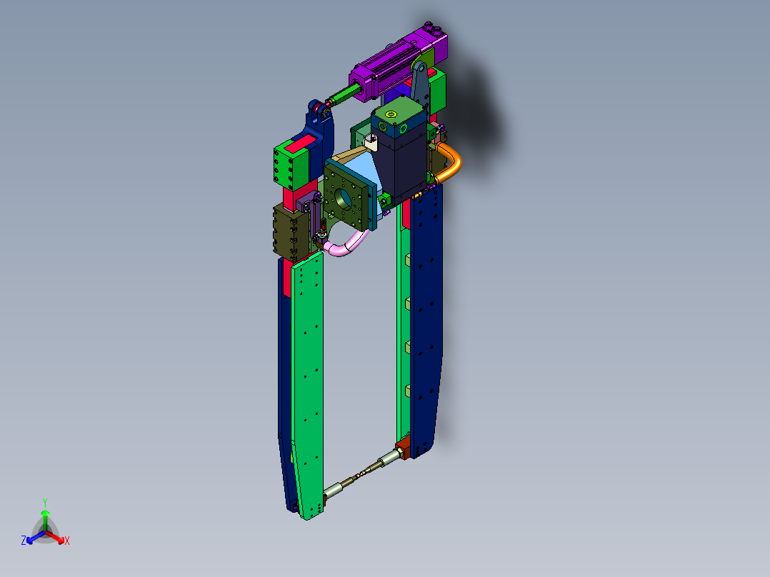 汽车车身点焊焊接机器人焊钳正等轴测图