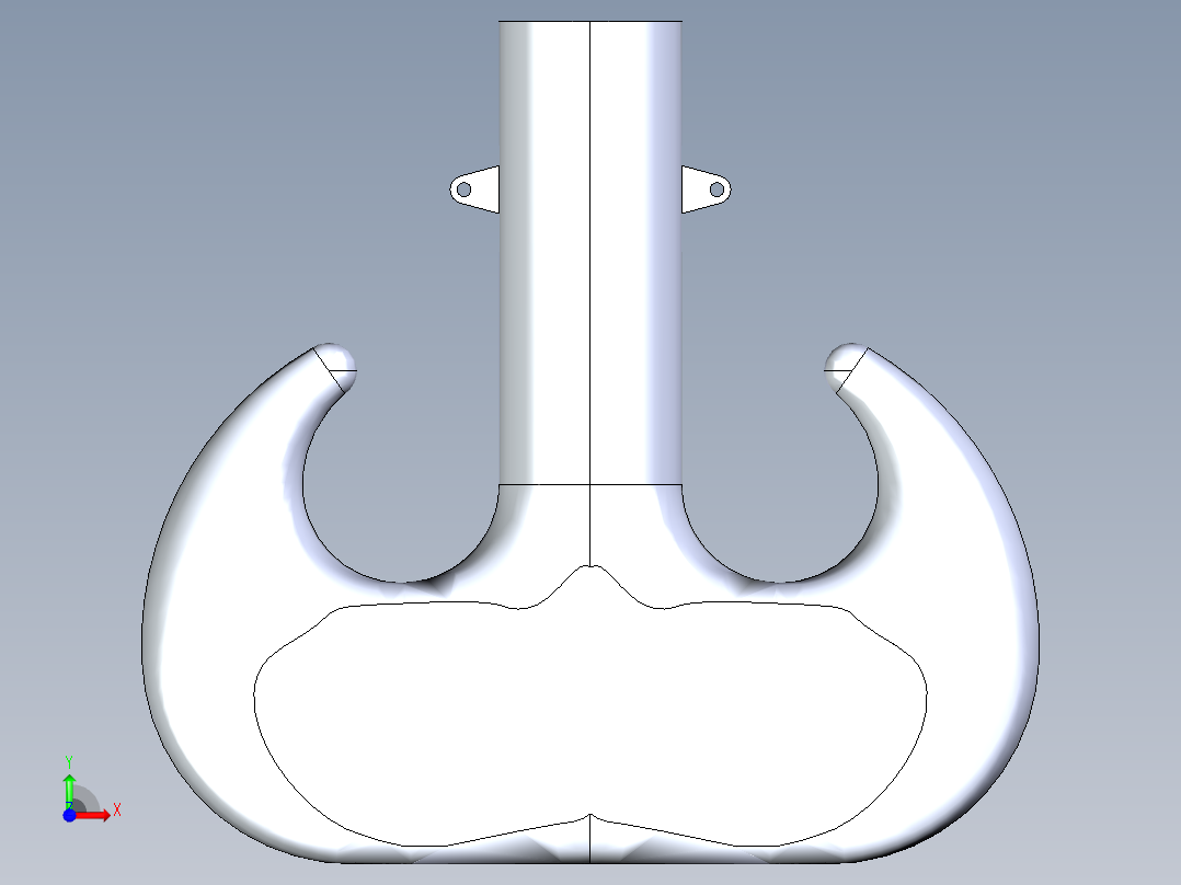 羊角起重吊钩+40+24.3.20+002前视图