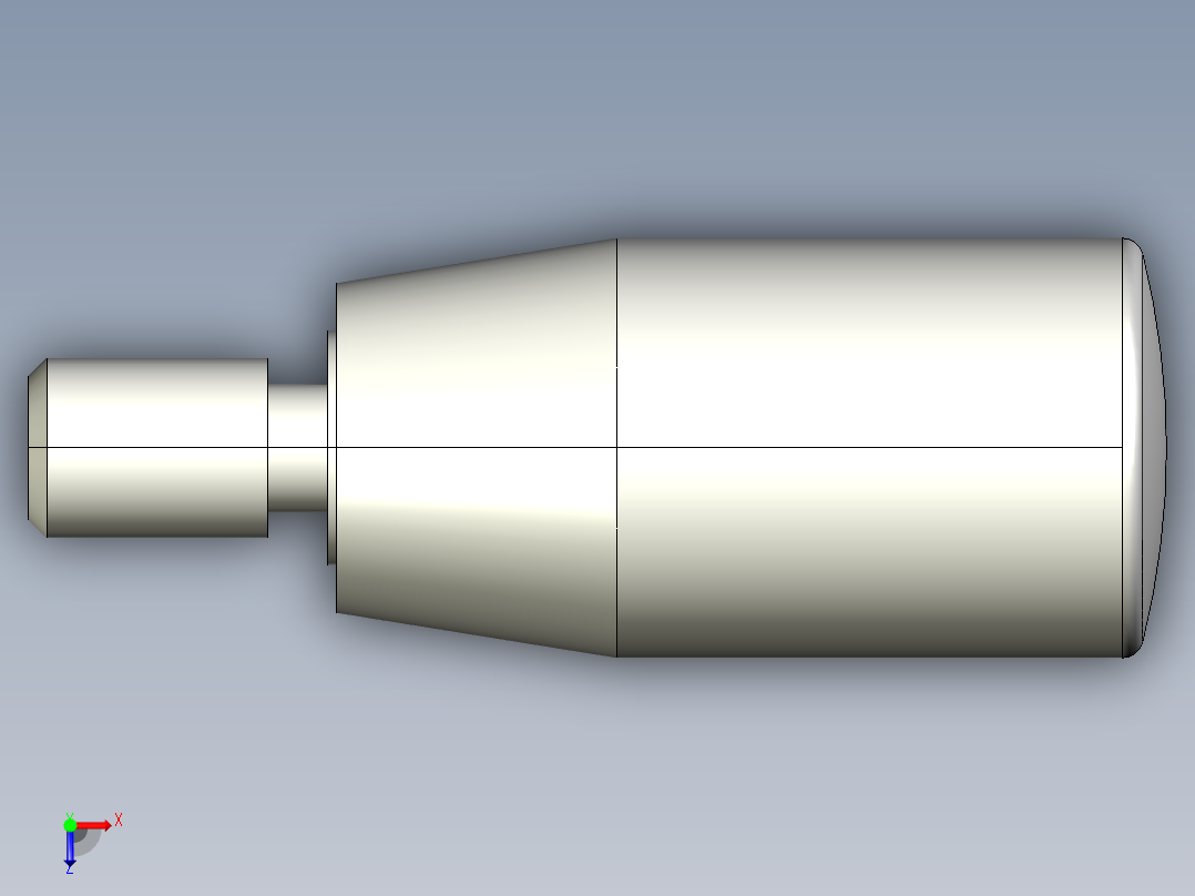 把手(迴轉)I.301+x-3D多系列多零件图纸模型俯视图