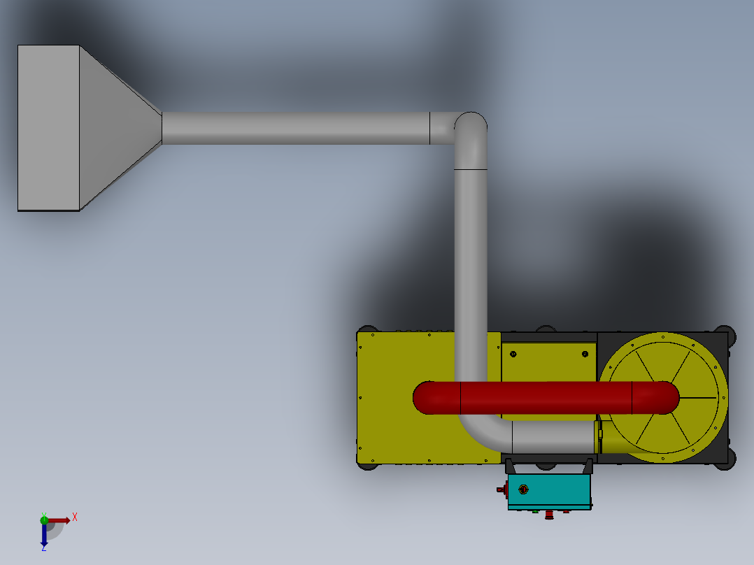 新型垃圾燃烧炉即垃圾处理设备sw17俯视图
