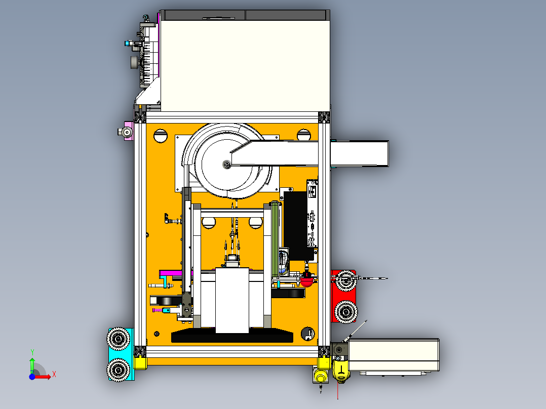 蜗轮衬套压装前视图