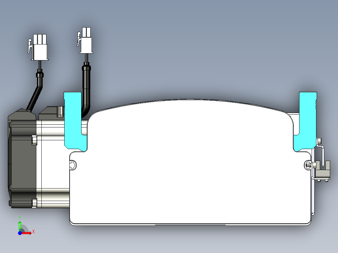 同步带滑台-半封闭B22H-L100-C-S1650-R-P75-D3-N5前视图