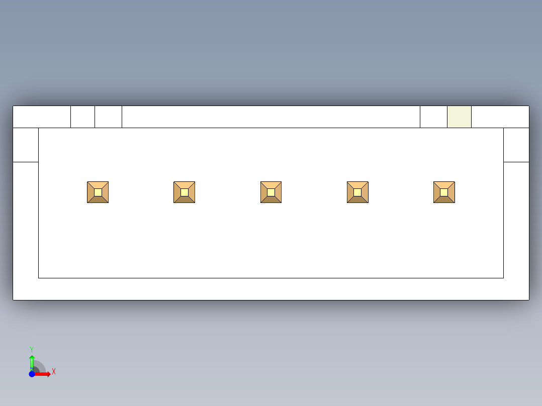 元器件3D封装JST 2.54x5P74前视图