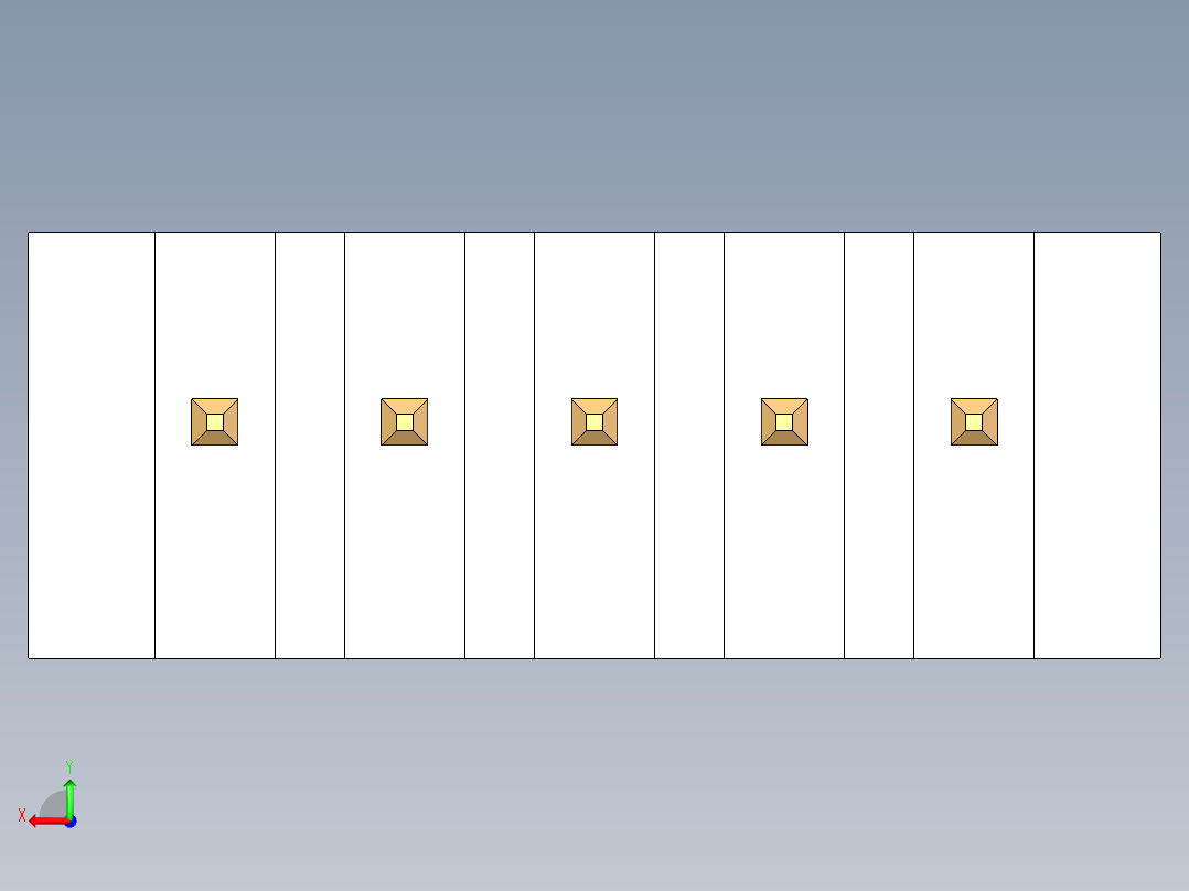 元器件3D封装JST 2.54x5P74后视图