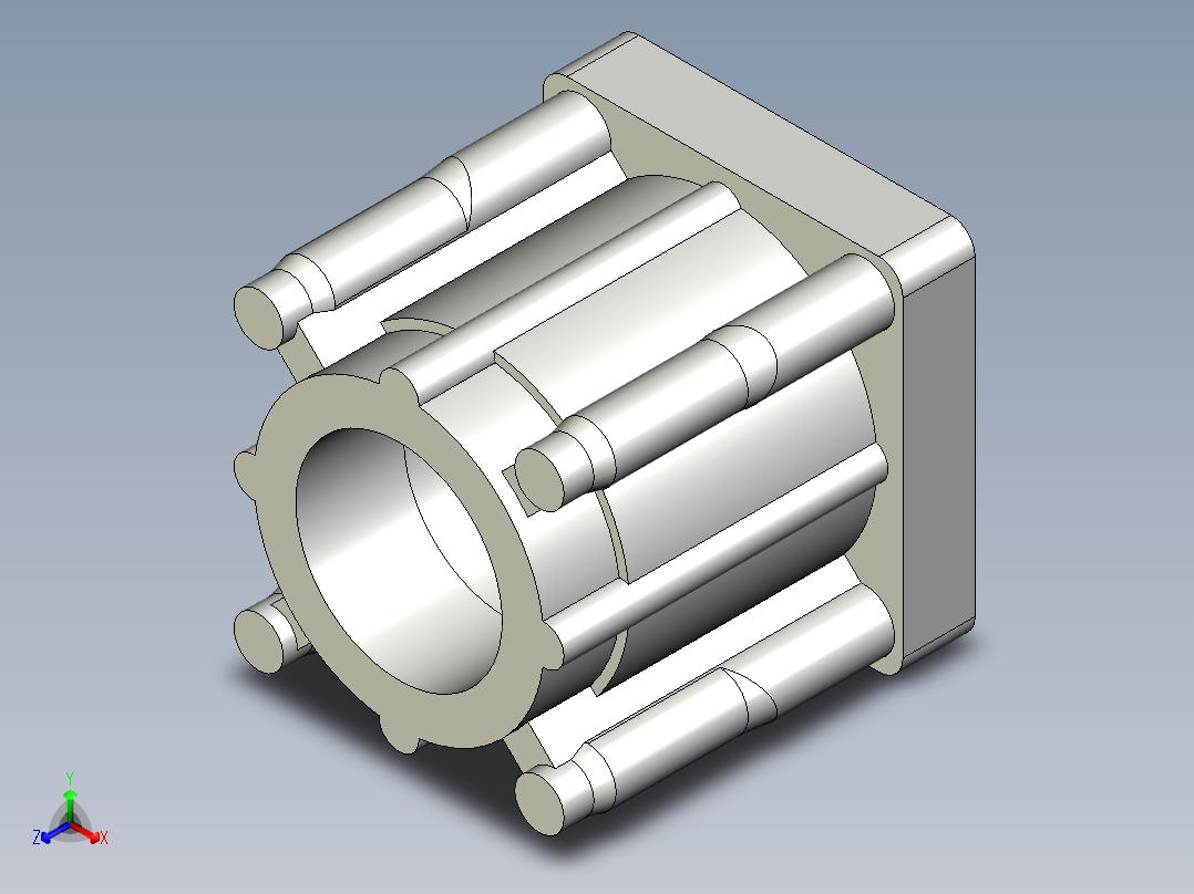 連結襯套180,NDQ-3D多系列多零件图纸模型正等轴测图