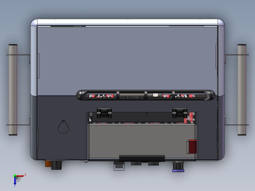 干冰清洗机SW三维模型俯视图