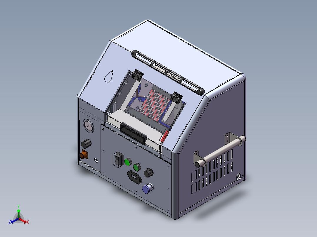干冰清洗机SW三维模型正等轴测图