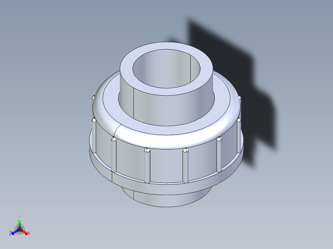 CPVC管件29-Sch80_Union T375_SxS_9897-375-010_1in正等轴测图