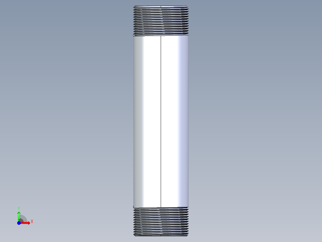 聚氯乙烯配件33-Sch80_Nipple_MPTxMPT_861-300_2.5in x 12in前视图