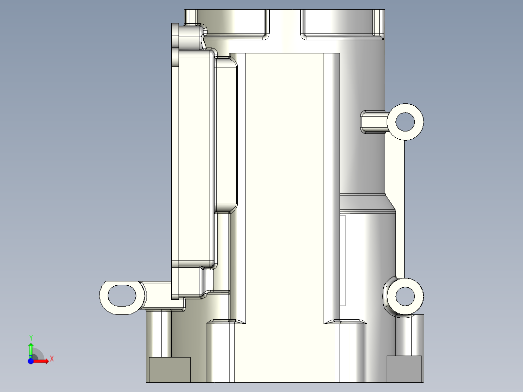 漩涡空压机装配前视图