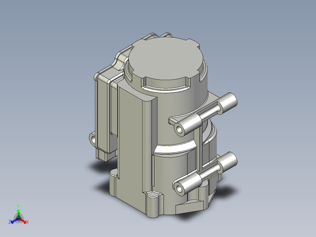 漩涡空压机装配正等轴测图