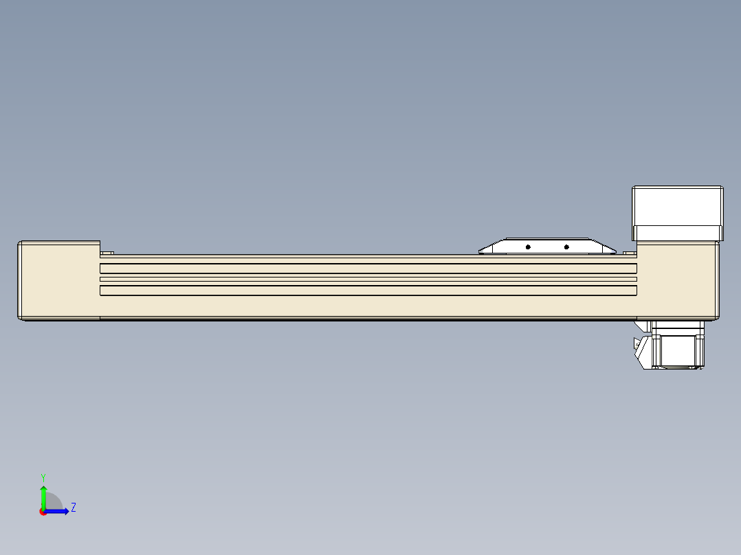 同步带全封闭直线模组TPA-HCB-65S-90-L250-MR-C-P10-N3左视图