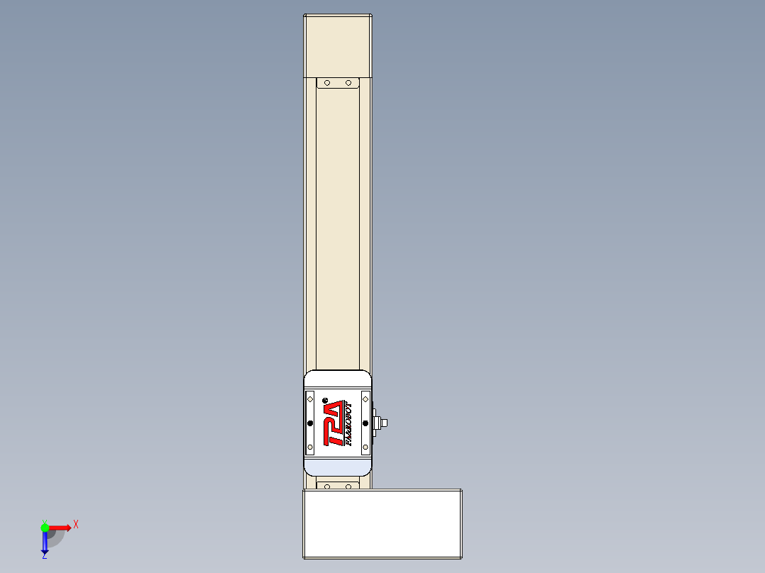 同步带全封闭直线模组TPA-HCB-65S-90-L250-MR-C-P10-N3俯视图