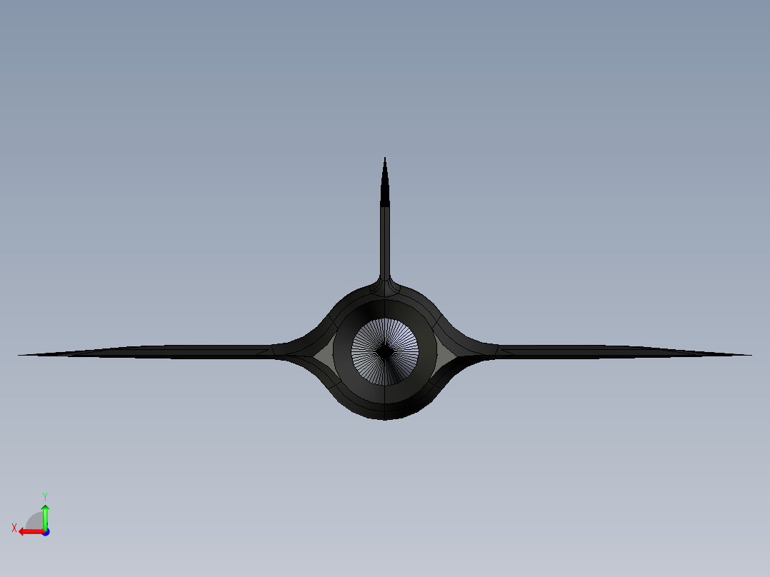 超音速三角翼飞机,长30米,翼展20米D21无人机后视图