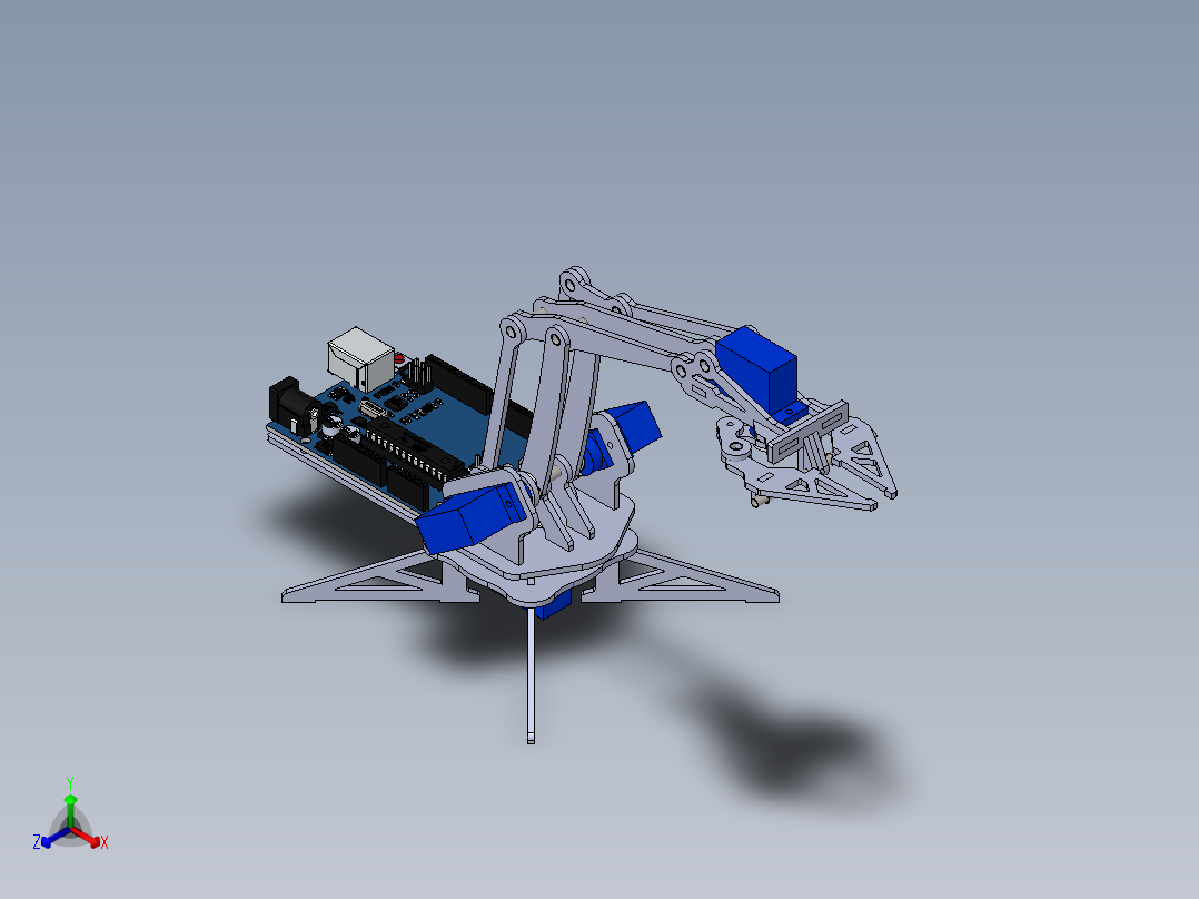 Robot Arm Arduino SW正等轴测图