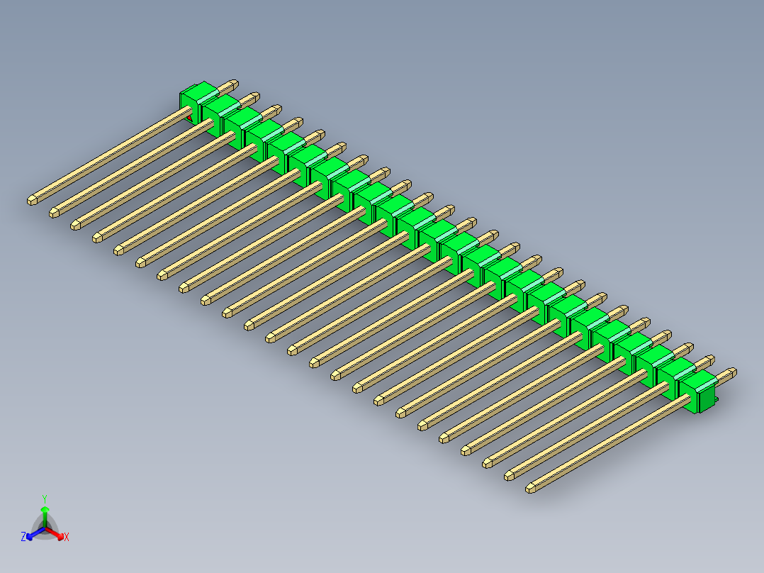 彩色公头100mil（2.54mm）系列-DS1021_green_1x24p_100mil_Type19_rev1.0