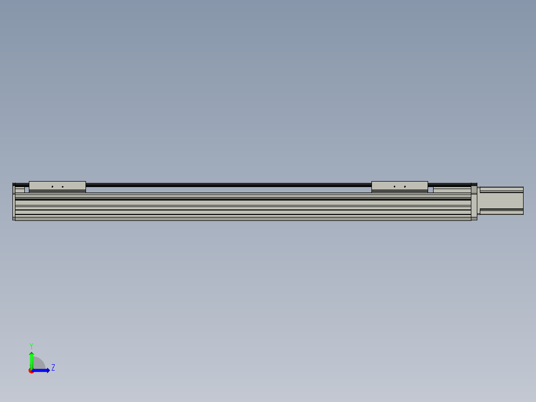 直线模组WG-LHA12-S700-M设计图纸左视图