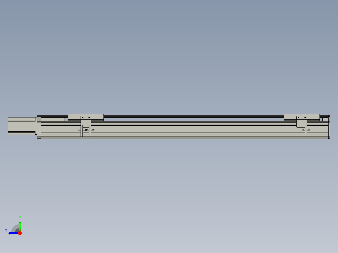直线模组WG-LHA12-S700-M设计图纸右视图