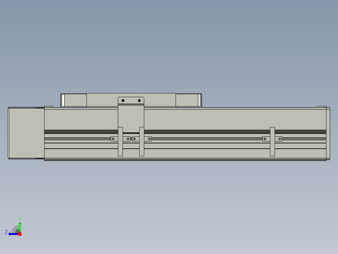 直线模组LHC14-S100-R设计图纸右视图
