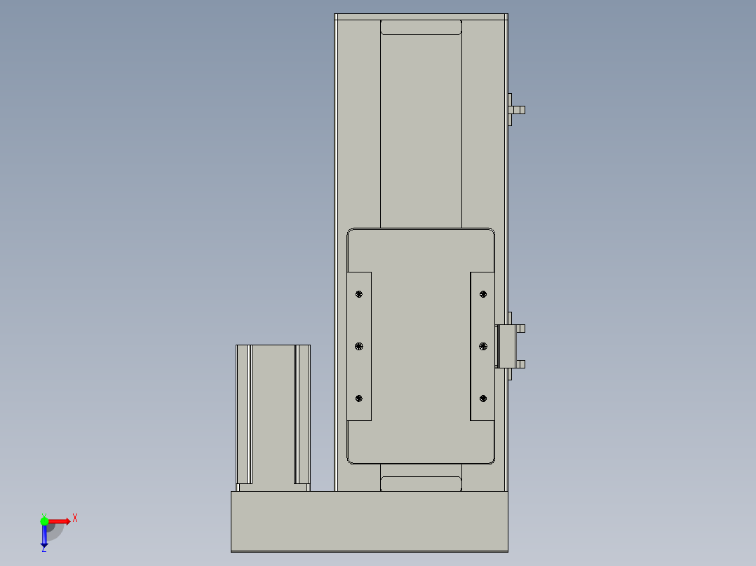 直线模组LHC14-S100-R设计图纸俯视图